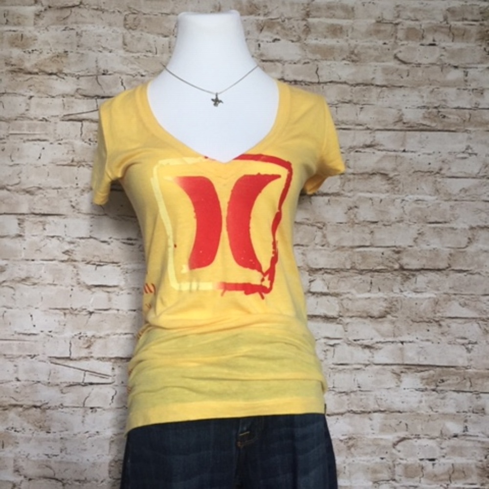 2/ $10 Beach perfect Hurley tee in vibrant yellow